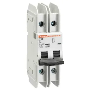 Lovato MCB, 2P, 50A Curve C, 400V AC, 10 kA Breaking Capacity - P1MBUL2PC50 product image