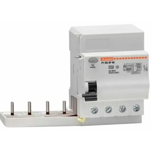 Lovato P1RA RCCB, 40A, 4 Pole, 30mA, Type A, 230 V ac, 400 V ac - P1RA4P40A030 product image
