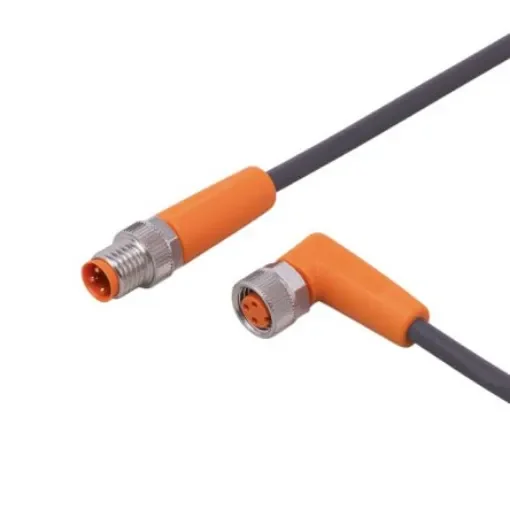 ifm electronic Straight Male 3 way M8 to Right Angle Female 3 way M8 Communication Cable, 4.5m - EVC478 product image