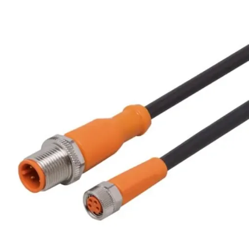 ifm electronic Straight Male 4 way M12 to Straight Female 5 way M8 Communication Cable, 3.5m - EVC407 product image