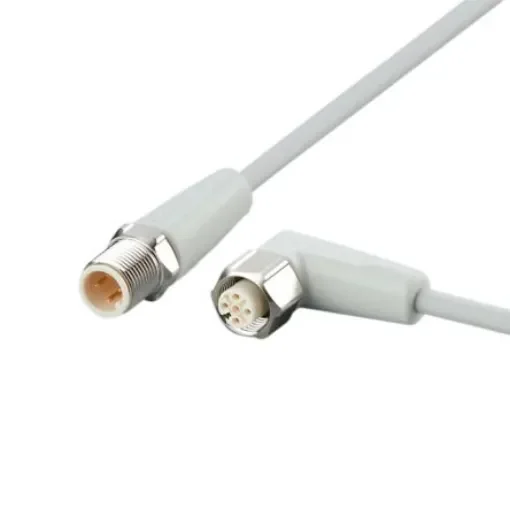 ifm electronic Straight Male 4 way M12 to Right Angle Female 5 way M12 Communication Cable, 600mm - EVF047 product image