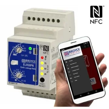 Broyce Control Earth Leakage Relay, 50Hz Frequency, 7.5 mA Leakage, SPDT, SPNO Output - ELR30PN 24-230V AC/DC product image