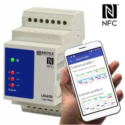Broyce Control Voltage Monitoring Relay, 3PST, DIN Rail - LR44/5N 100-230V AC/DC product image