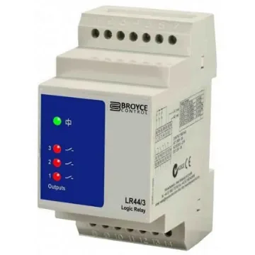 Broyce Control Voltage Monitoring Relay, 3PST, DIN Rail - LR44/3 100-230V AC/DC product image