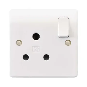 MK Electric Logic Plus White 1 Gang Electrical Socket, 1 Pole Poles, 15A - K2893WHI product image