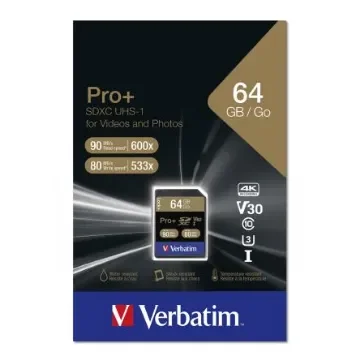 Verbatim 64 GB SDXC SD Card, Class 3 - 49197 product image