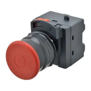 Omron A22NE-PD Series Pull Release Emergency Stop Push Button, Panel Mount, 22mm Cutout, 2NO + 2NC, IP69K - A22NE-MP-PD22-N-69K product image