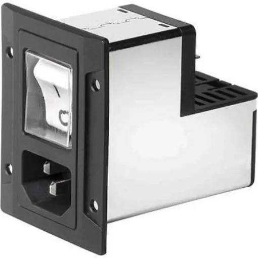 Schurter 10A, 250 V ac Screw Mount Filtered IEC Connector 3-118-974 product image