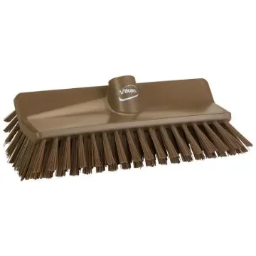 Vikan Medium Bristle Brown Scrubbing Brush, 41mm bristle length, PET bristle material - 704766 product image