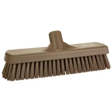 Vikan Hard Bristle Brown Scrubbing Brush, 46mm bristle length, PET bristle material - 706066 product image