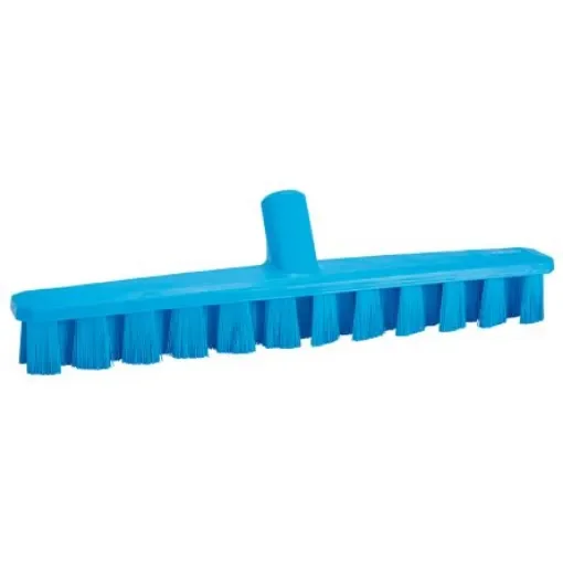 Vikan Hard Bristle Blue Scrubbing Brush, 37mm bristle length, PET bristle material - 70643 product image