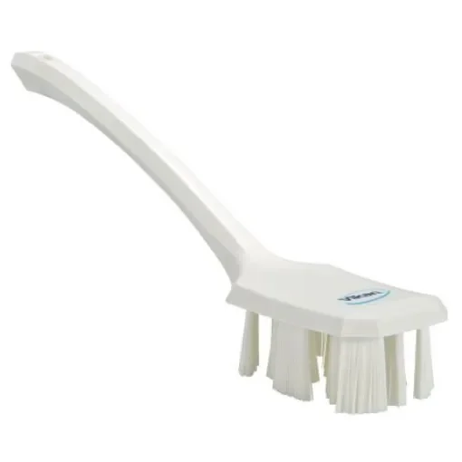 Vikan Hard Bristle White Scrubbing Brush, 37mm bristle length, PET bristle material - 41965 product image