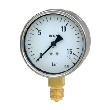 RS PRO G 3/8 Analogue Pressure Gauge 100psi Bottom Entry 100mm Outside Diameter - 189018 product image