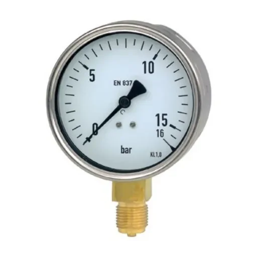 RS PRO G 3/8 Analogue Pressure Gauge 100psi Bottom Entry 100mm Outside Diameter - 189018 product image