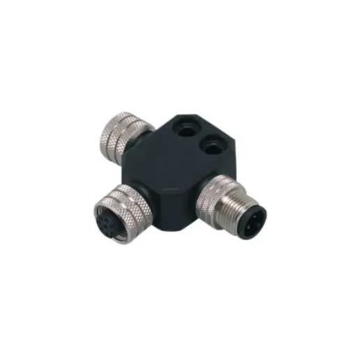 ifm electronic 1 Pole M12 Plug to 2 Pole M12 Socket Adapter - E11566 product image
