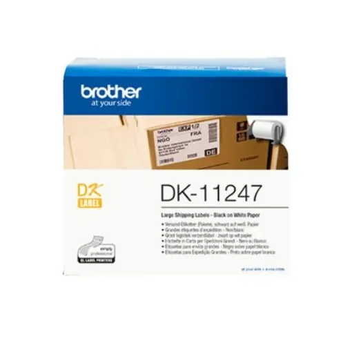 Brother White Black Print Label Roll, 164.3mm Width, 103.6mm Height, 180Per Roll Qty - DK11247 product image