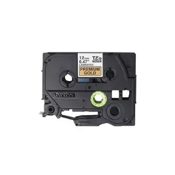 Brother Black on Gold Label Printer Tape, 8 m Length, 12 mm Width - TZEPR831 product image