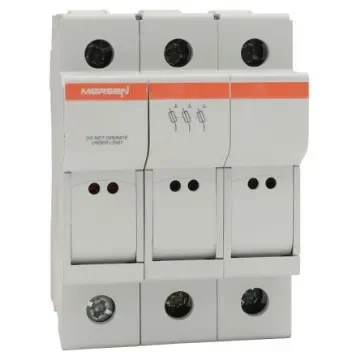 Mersen 25A Rail Mount Fuse Holder for 8 x 31mm Fuse, 3P, 400V ac - M1062680 / CMC83 product image