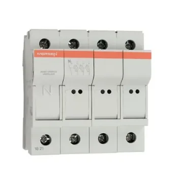 Mersen 25A Rail Mount Fuse Holder for 8 x 31mm Fuse, 3P+N, 400V ac - H1062676 / CMC83N product image