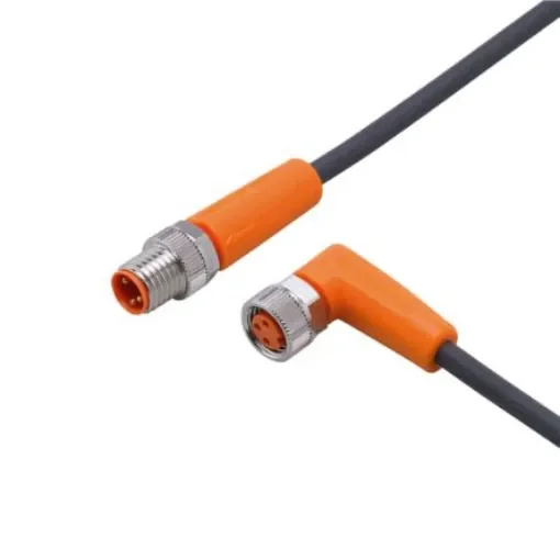 ifm electronic Straight Male 3 way M8 to Right Angle Female 3 way M8 Communication Cable, 1m - EVC317 product image