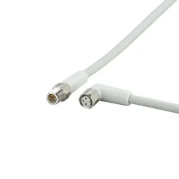 ifm electronic Straight Male 3 way M8 to Right Angle Female 3 way M8 Communication Cable, 1m - EVF150 product image