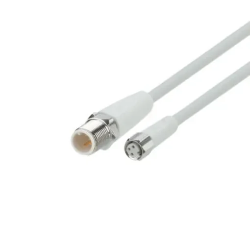 ifm electronic Straight Male 3 way M12 to Straight Female 3 way M8 Communication Cable, 300mm - EVF236 product image