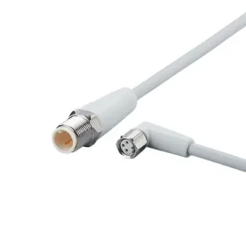 ifm electronic Straight Male 3 way M12 to Right Angle Female 3 way M8 Communication Cable, 1m - EVF244 product image