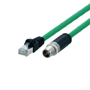 ifm electronicE126, 2m, Green M12 to Male RJ45 Male, Shielded, Terminated Polyurethane Sheath - E12631 product image