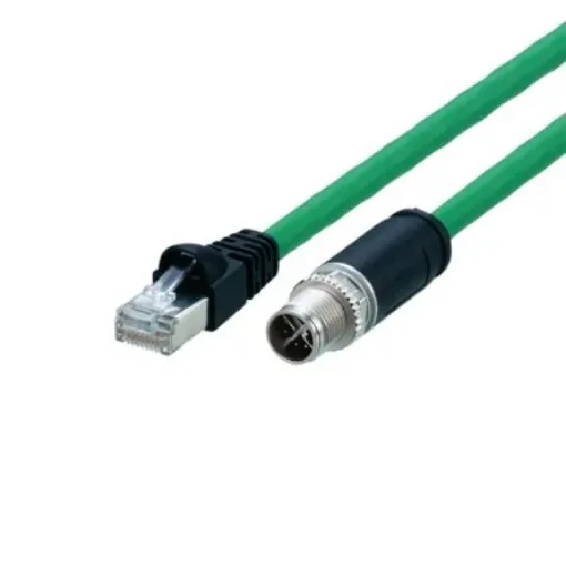 ifm electronicE126, 2m, Green M12 to Male RJ45 Male, Shielded, Terminated Polyurethane Sheath - E12631 product image