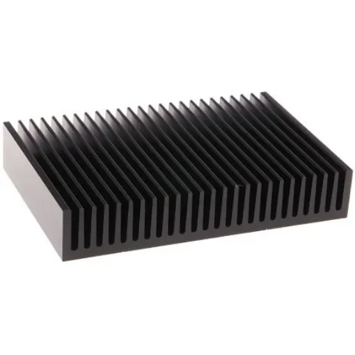 Fischer Elektronik Heatsink, Universal Rectangular Alu, 1.3K/W, 100 x 150 x 27mm - SK58-100-SA product image
