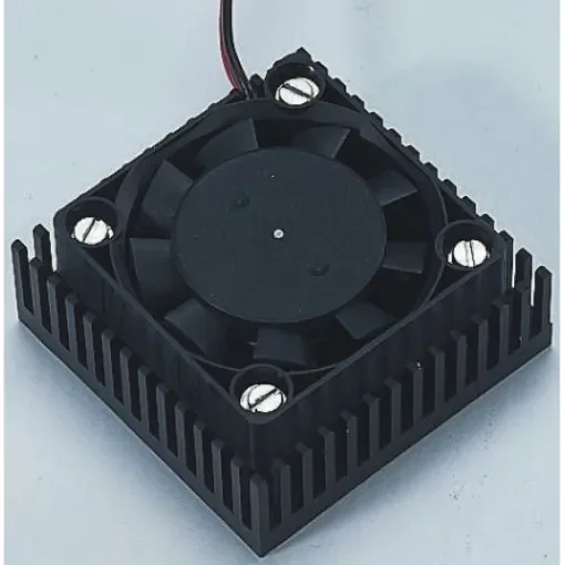 Fischer Elektronik Heatsink, Universal Square Alu with fan, 1.6K/W, 43.1 x 43.1 x 20mm, Conductive Adhesive - LAICK17X17W product image