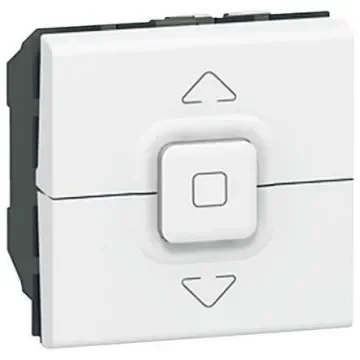 Legrand White Roller Shutter Switch,6A, Mosaic Series - 0 770 26 product image