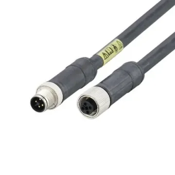 ifm electronic, Power, 500mm 4 Core, Black Polyurethane PUR Power Cable - E12425 product image