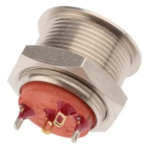 APEM Illuminated Push Button Switch, Momentary, Panel Mount, 19.2mm Cutout, SPST, Red LED, 24/48V dc - AV09C7L3D2006 product image