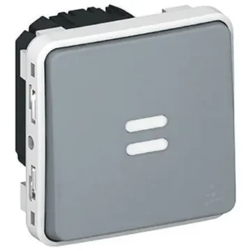 Legrand Grey Outdoor Light Switch, Plexo - 0 695 04 product image