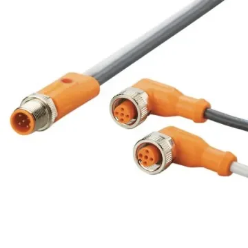 ifm electronic Straight Male 5 way M12 to Right Angle Female 5 way M12 Communication Cable, 250mm - EVC503 product image