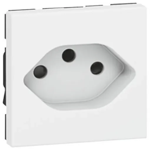 Legrand Mosaïc White 1 Gang Plug Socket, 10A, Indoor Use - 0 775 06 product image