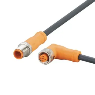 ifm electronic Straight Male 4 way M12 to Right Angle Female 5 way M12 Communication Cable, 5m - EVC727 product image