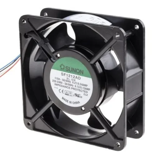 Sunon SF Series Axial Fan, 230 V ac, AC Operation, 161.4m³/h, 19W, 240mA Max, 120 x 120 x 38mm - SF1212AD-SL.GN product image