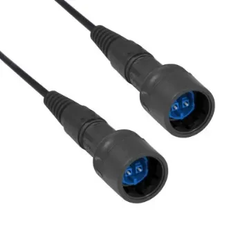 Bulgin LC to LC Duplex Single Mode OS1 Fibre Optic Cable, 125µm, Yellow, 5m - PXF6054CAA product image