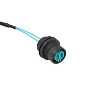 Bulgin LC to LC Duplex Multi Mode OM3 Fibre Optic Cable, 50/125µm, Aqua, 1m - PXF6052AAA product image