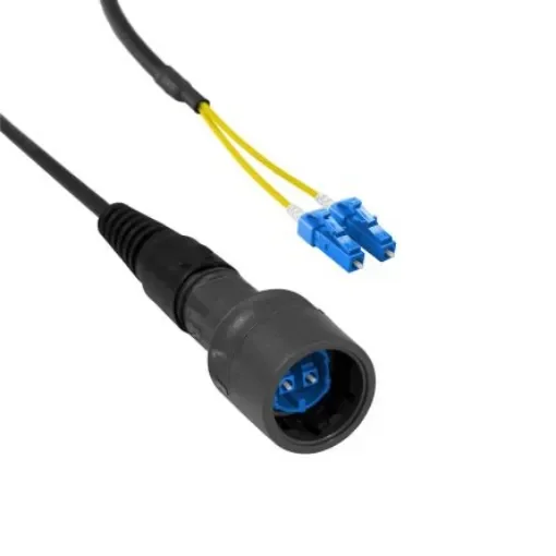 Bulgin LC to LC Duplex Single Mode OS1 Fibre Optic Cable, 125µm, Yellow, 10m - PXF6050CAB product image