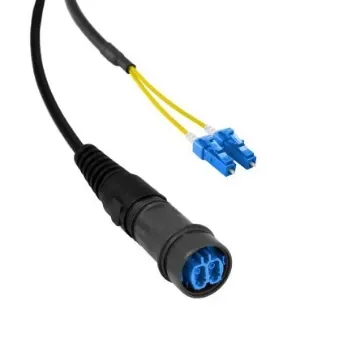 Bulgin LC to LC Duplex Single Mode OS1 Fibre Optic Cable, 125µm, Yellow, 10m - PXF6051CAB product image