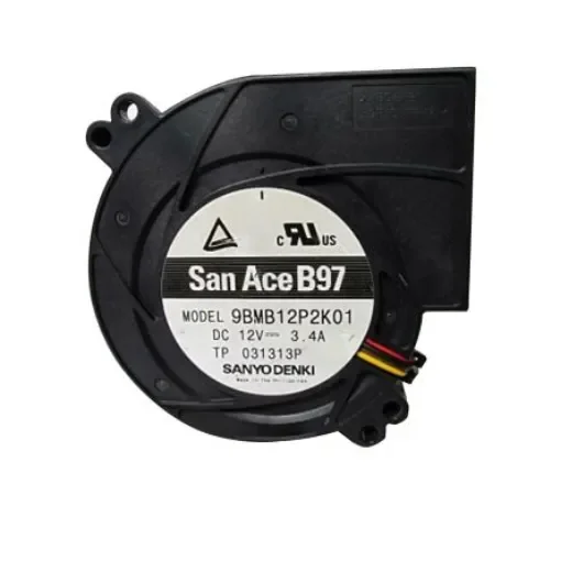 Sanyo Denki San Ace B97 Series Blower, 12 V dc, 56.8cfm, DC Operation, 97 x 97 x 33mm - 9BMB12P2K01 product image