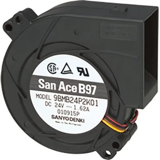 Sanyo Denki San Ace B97 Series Blower, 24 V dc, 39.2cfm, DC Operation, 97 x 97 x 33mm - 9BMB24P2H01 product image