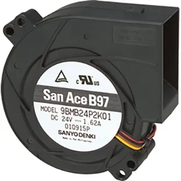 Sanyo Denki San Ace B97 Series Blower, 24 V dc, 43.1cfm, DC Operation, 97 x 97 x 33mm - 9BMB24S201 product image