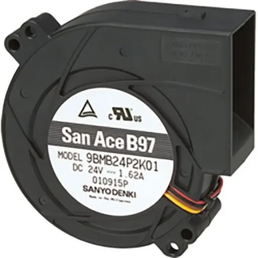 Sanyo Denki San Ace B97 Series Blower, 24 V dc, 43.1cfm, DC Operation, 97 x 97 x 33mm - 9BMB24S201 product image