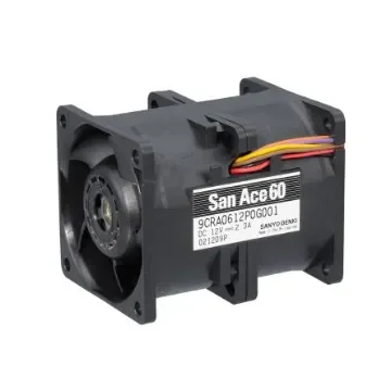 Sanyo Denki 9CRA Series Axial Fan, 12 V dc, DC Operation, 119.9m³/h, 27.6W, 2.3A Max, 60 x 60 x 76mm - 9CRA0612P0G001 product image