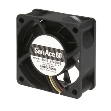 Sanyo Denki 9G Series Axial Fan, 48 V dc, DC Operation, 83.9m³/h, 8.64W, 180mA Max, 60 x 60 x 25mm - 9G0648P4S001 product image
