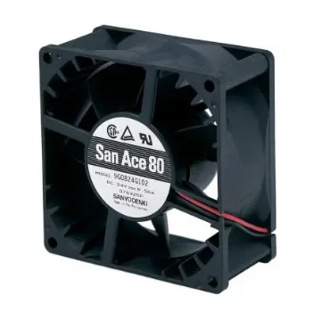 Sanyo Denki 9G Series Axial Fan, 12 V dc, DC Operation, 152.9m³/h, 13.2W, 1.1A Max, 80 x 80 x 38mm - 9G0812G101 product image